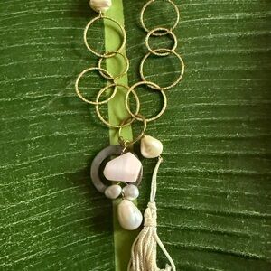 Meg Carter Designs Gold and Cream Necklace